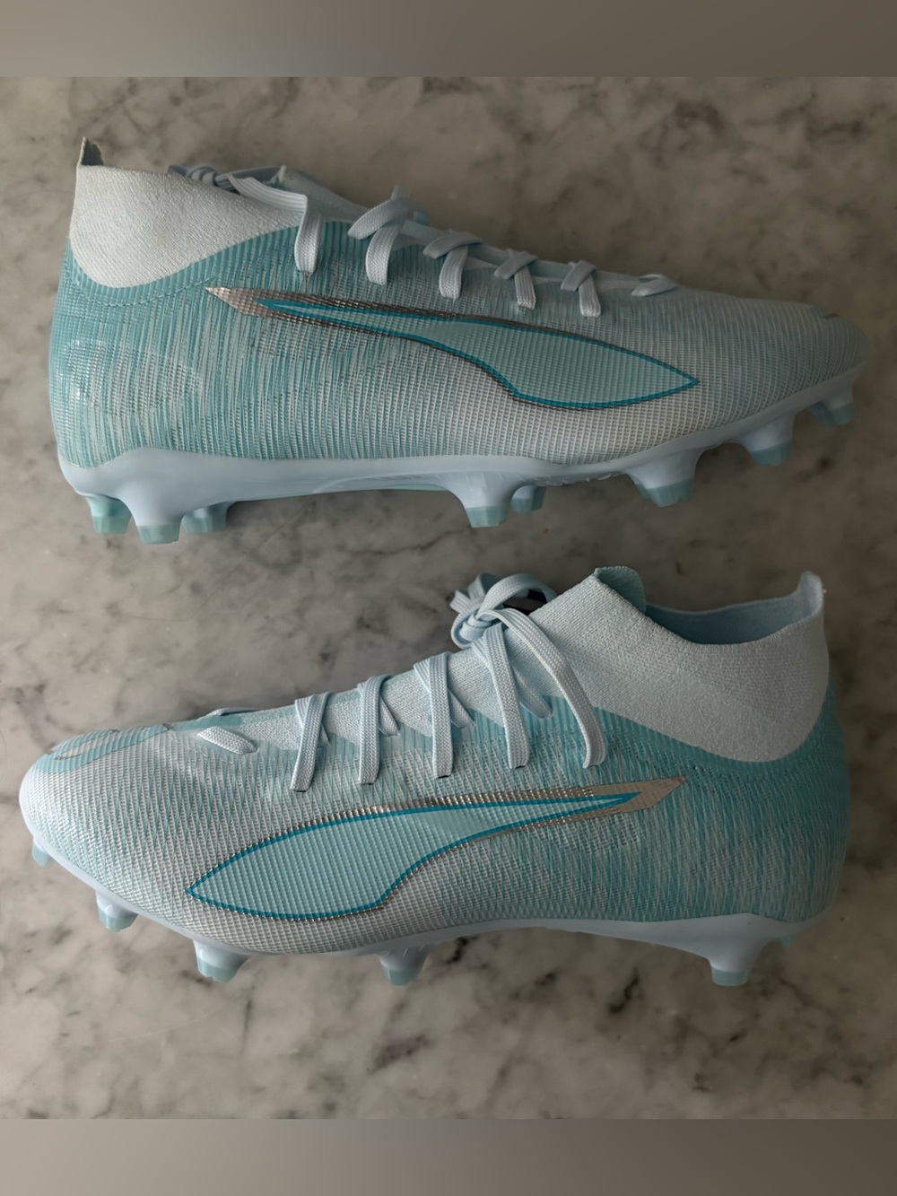 Puma Women’s Ultra 5 Match+ L FG Soccer Cleats Ice Blue Size 8.5